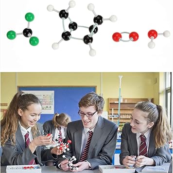 Yopay 240 Pieces Molecular Model Kit, Organic and Inorganic Chemistry Molecular Structure Model, 86 Atoms and 153 Links and 1 Short Link Remover Tool
