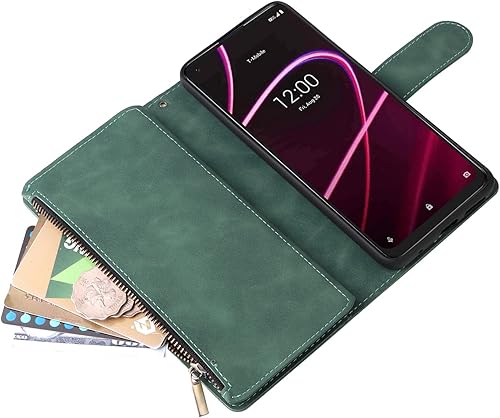 Miniatura 6 de LBYZCASE T-Mobile REVVL 6 5G 6.52 pulgadas con ranuras para tarjetas, función atril con cierre magnético, cierre magnético, correa de muñeca para