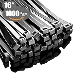 Paquet de 100 16 Câblodistribution de pouce 60 Câblodistribution en livres noires UV Câblodistribution résistante pour usage intérieur et extérieur Paloka