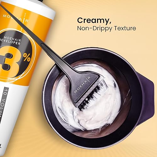 Miniatura 24 de MOEHAIR Desarrollador de color para el cabello 3% de peróxido de hidrógeno, revelador de crema de 10 volúmenes para teñir y decolorar el cabello