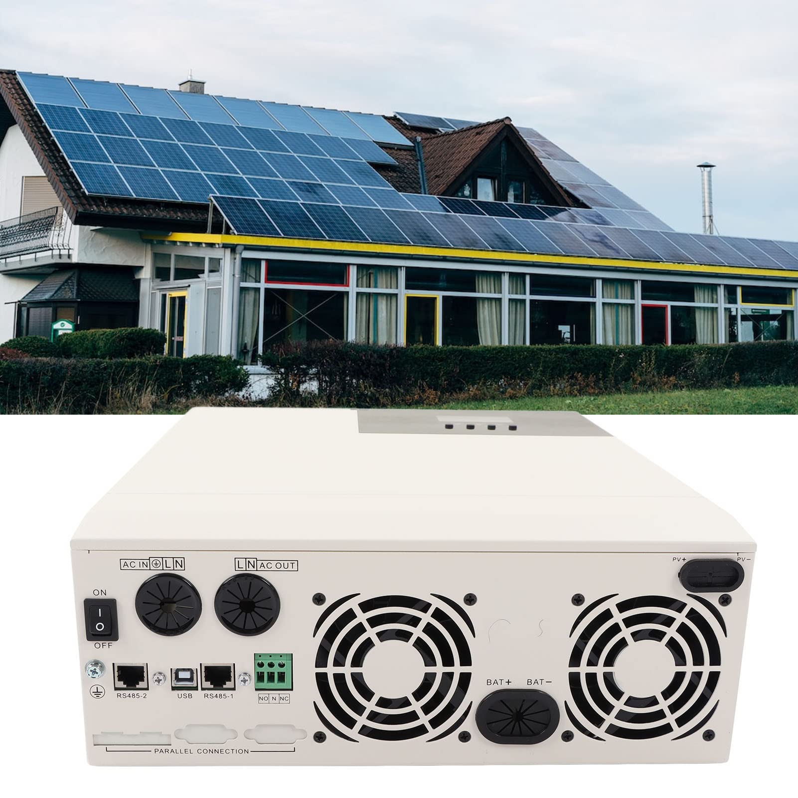 Generic Inwerter Solarny MPPT Ładowarka o Mocy 5 KW z czystą falą sinusoidalną do Użytku Domowego i Elektronarzędzi, Trwały Stop Aluminium