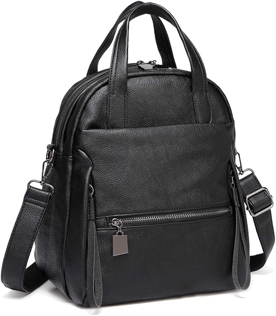 Bolso Mochila Mujer, Impermeable Mochila Piel PU 3 Camino Convertibles  Casual Bolso Parte Superior Multifuncional Bolsa de Hombro con Correas  Desmontables Ajustables Negro : Amazon.com.mx: Ropa, Zapatos y Accesorios