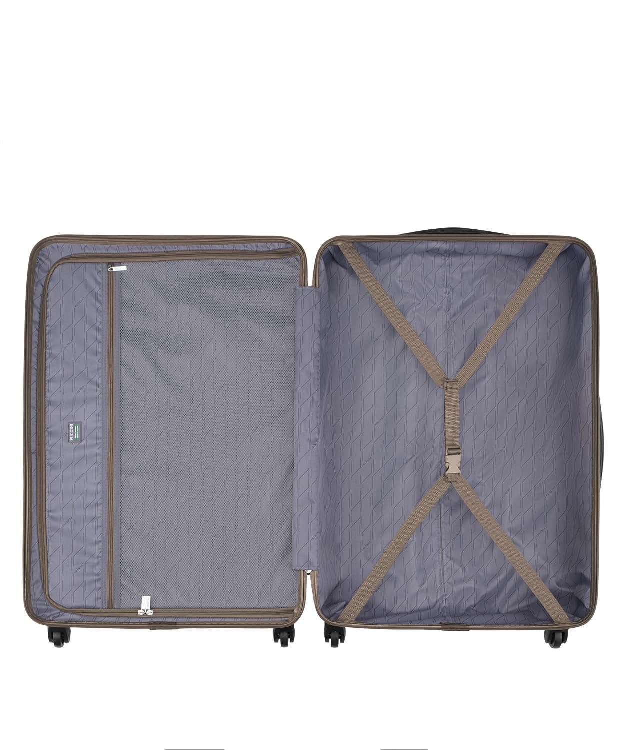 PUCCINI Walizka San Diego twarda obudowa, bagaż podręczny na kółkach, lekka walizka podróżna z 4 kółkami, M-L-XL, beżowy, XL, Duża walizka