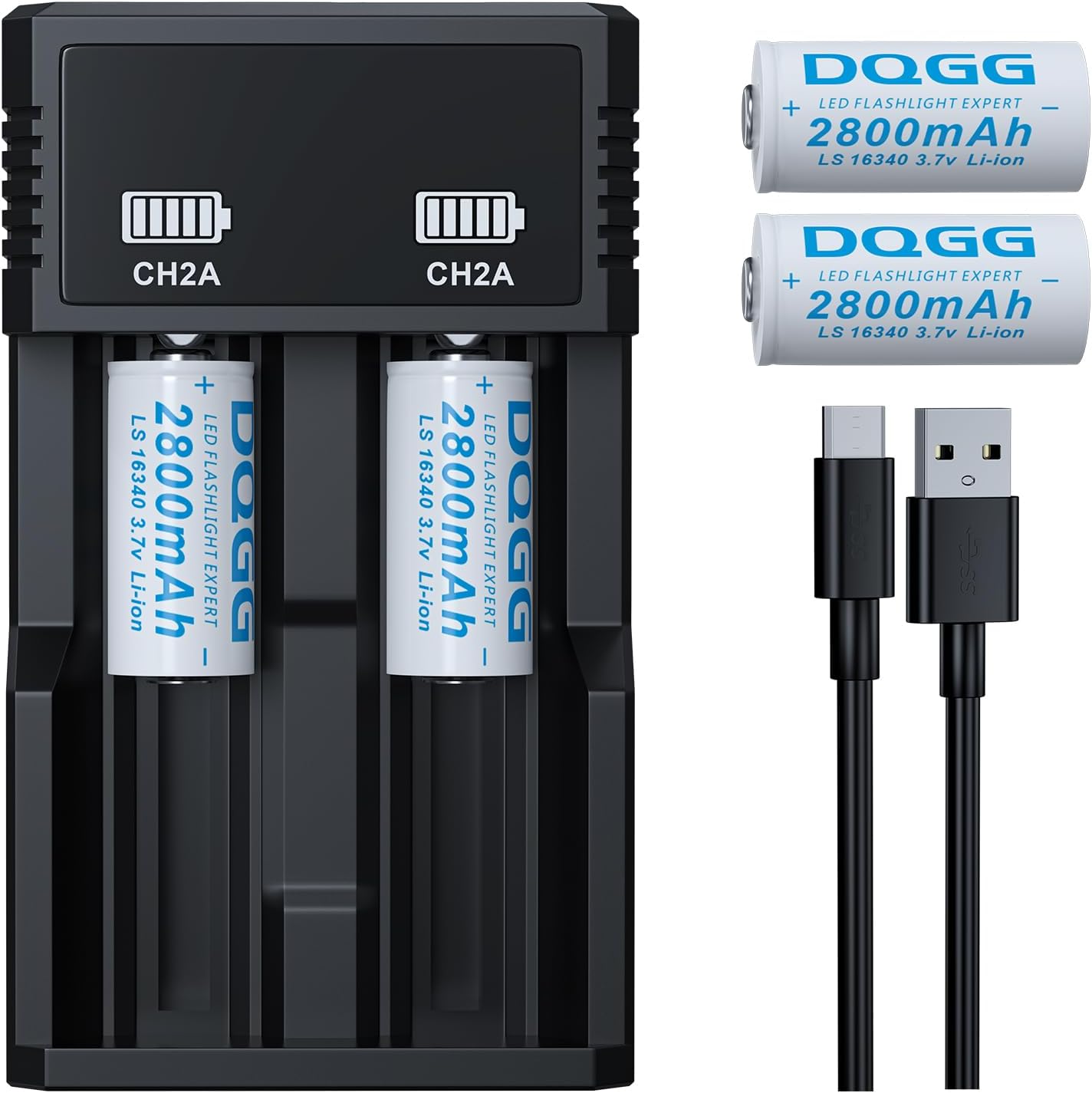 16340 Lithium Aazon.co: BENKIA 18650 Rechargeable Battery 9900Ah High  Capacity 3... Cr123a Rechargeable Batteries