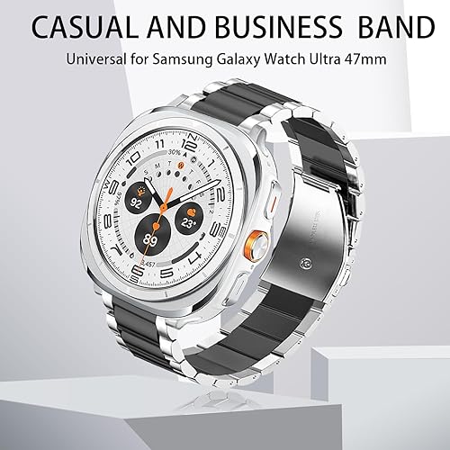 Vista 112 de GOLDTOLUCK No Gap Stainless Steel Band Compatible with Samsung Galaxy Watch 8 7 6 5 4 Classic FE Pro Ultra 40mm 44mm 46mm 43mm 47mm 45mm 42mm