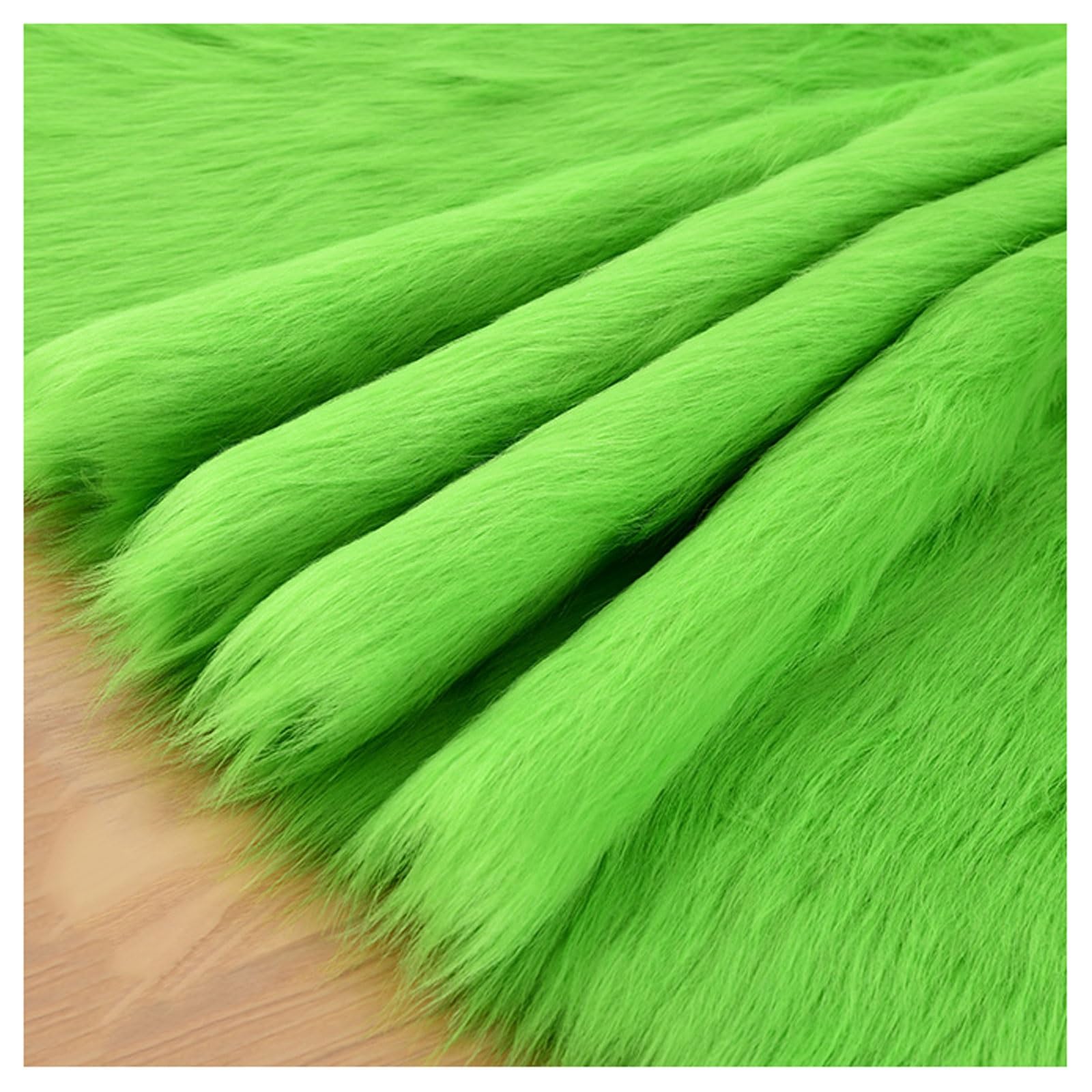 Long Pile Faux Fur Fabric, Fluffy Decorative Fake Fur Material, 5cm Soft Plush Faux Imitation Fur Material For Fancy Dressed, Costume, Cosplay, Gnome Beards, Art Crafts, Fursuit, 50x50cm(Color:Light g