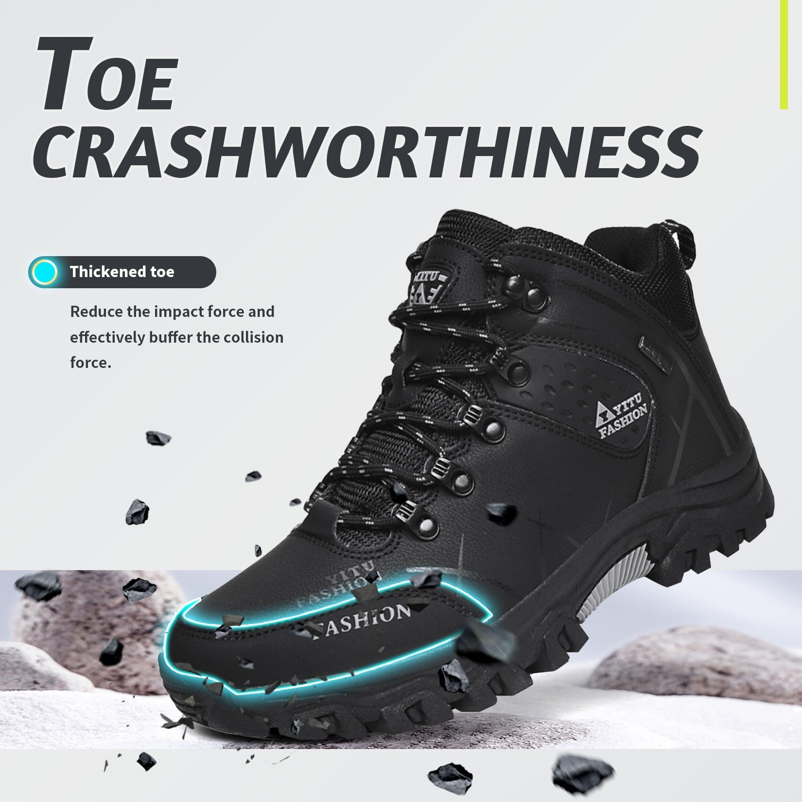 Uomo Stivali da Escursionismo Uomo Scarpe da Trekking Scarpe da trekking all'aperto traspiranti Uomo Stivali da passeggio leggere Antiscivolo Scarpe Sportive