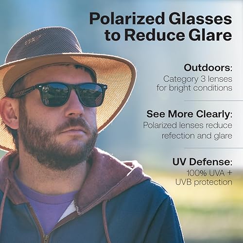 Miniatura 3 de Harmonix SonaVue - Lentes de sol inteligentes, gafas de audio Bluetooth con sonido de oreja abierta, lentes de sol polarizados, color negro