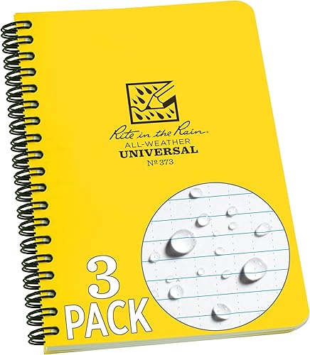 Rite in the Rain - Cuaderno espiral lateral resistente a la intemperie.