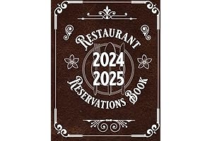 2024 Restaurant Reservation Book, One Page Per Day, 12 Months