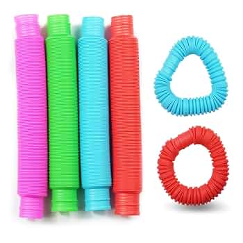 VEYLIN Pop Tubes, 6PCS Fidget Toys For Kids, Sensory And