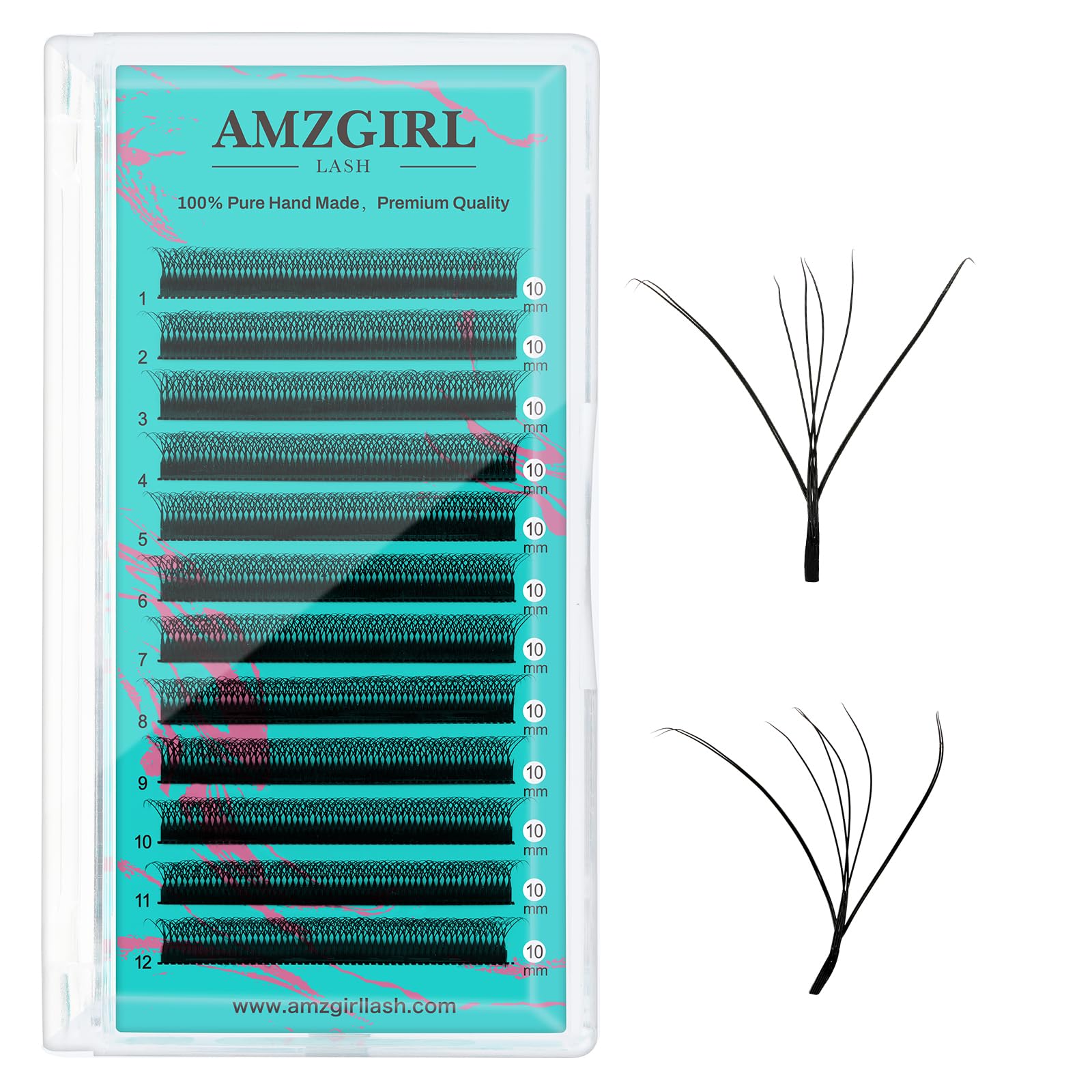Individual Lashes Cashmere Volume Lash Extensions C Curl 8DW Premade Eyelashes Mixed and Single Tray Soft and Dense