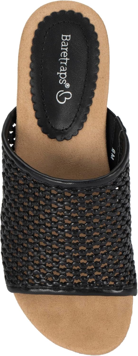 Wedge Slide Sandal with Flossey Design by BareTraps