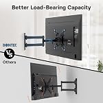 BONTEC TV Mont mural pour 13-42 pouces LED LCD OLED Ecrans plats et courbes, support articulé pivotant et en tilt, 15.7 Inch Long Extension, VESA 200x200, Monts d'angle et d'écran