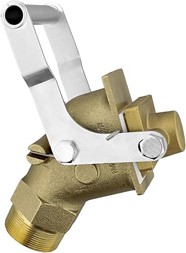 BISupply Válvula de tambor de 2 pulgadas - Válvula de compuerta de latón, válvula de barril de 2 pulgadas para líquido viscoso 2000 SSU