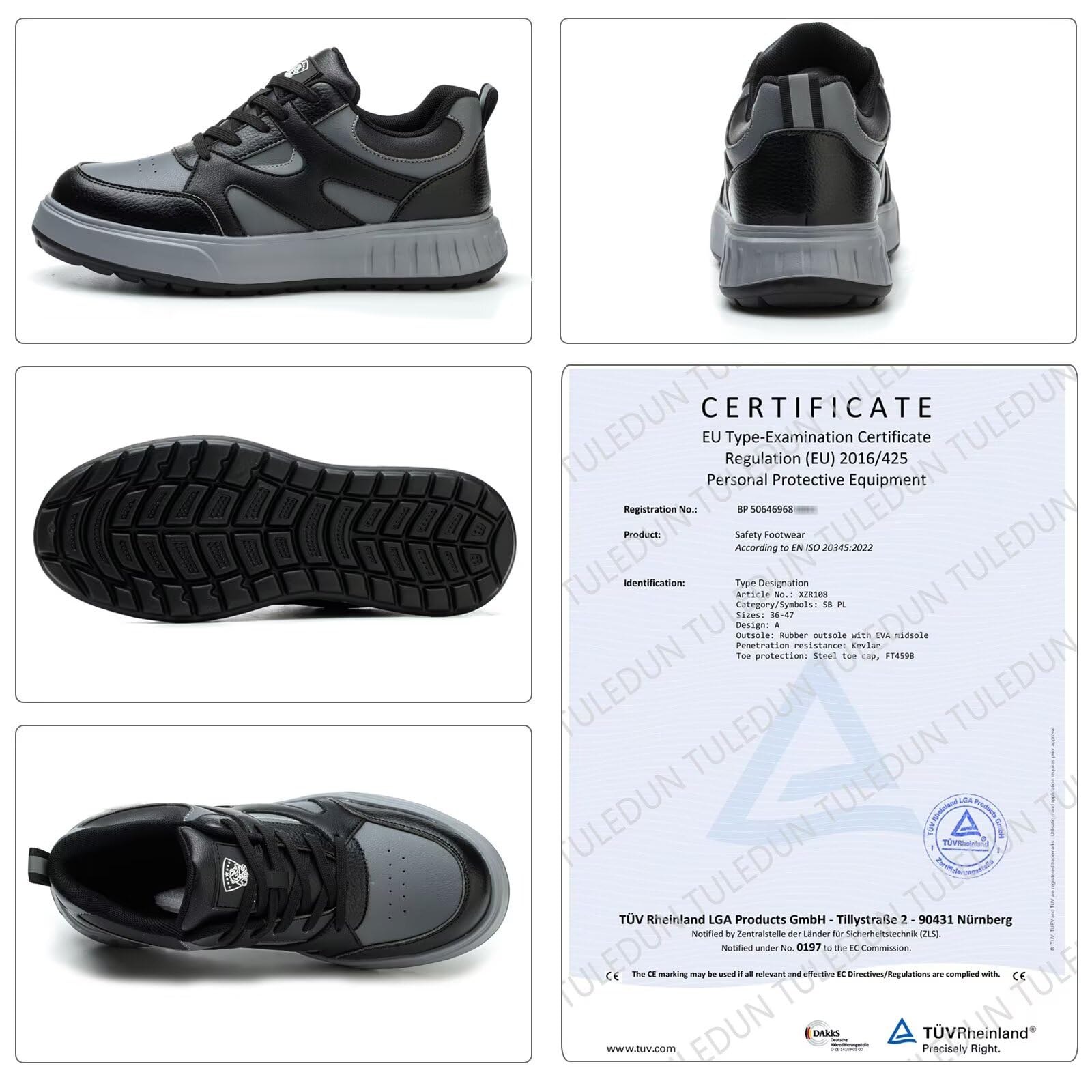 Scarpe Antinfortunistiche Uomo Donna Leggere Scarpe da Lavoro con Punta in Acciaio Comode Scarpe Sicurezza Traspiranti