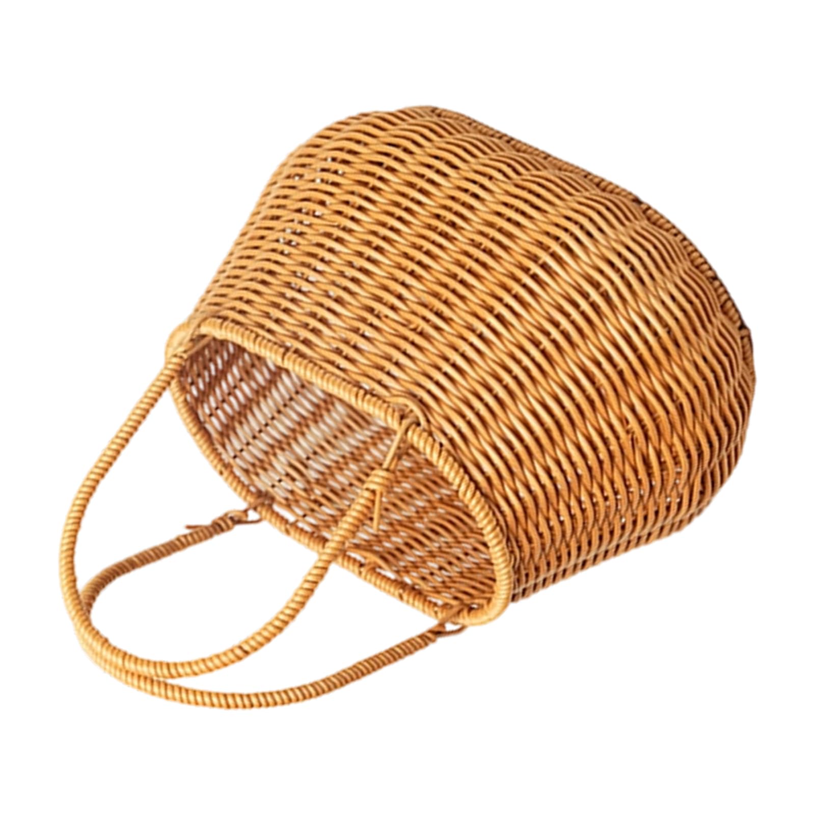 HENYGEN Sturdy Woven Storage Container Waterproof Bin for Fruits Snacks and Picnics Supplies in Unique Design PP Woven Basket