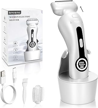 Electric Shaver for Women Electric Razor for Womens Bikini Legs Underarm Public Hairs Rechargeable Trimmer with Detachable Head Cordless Wet Dry Use