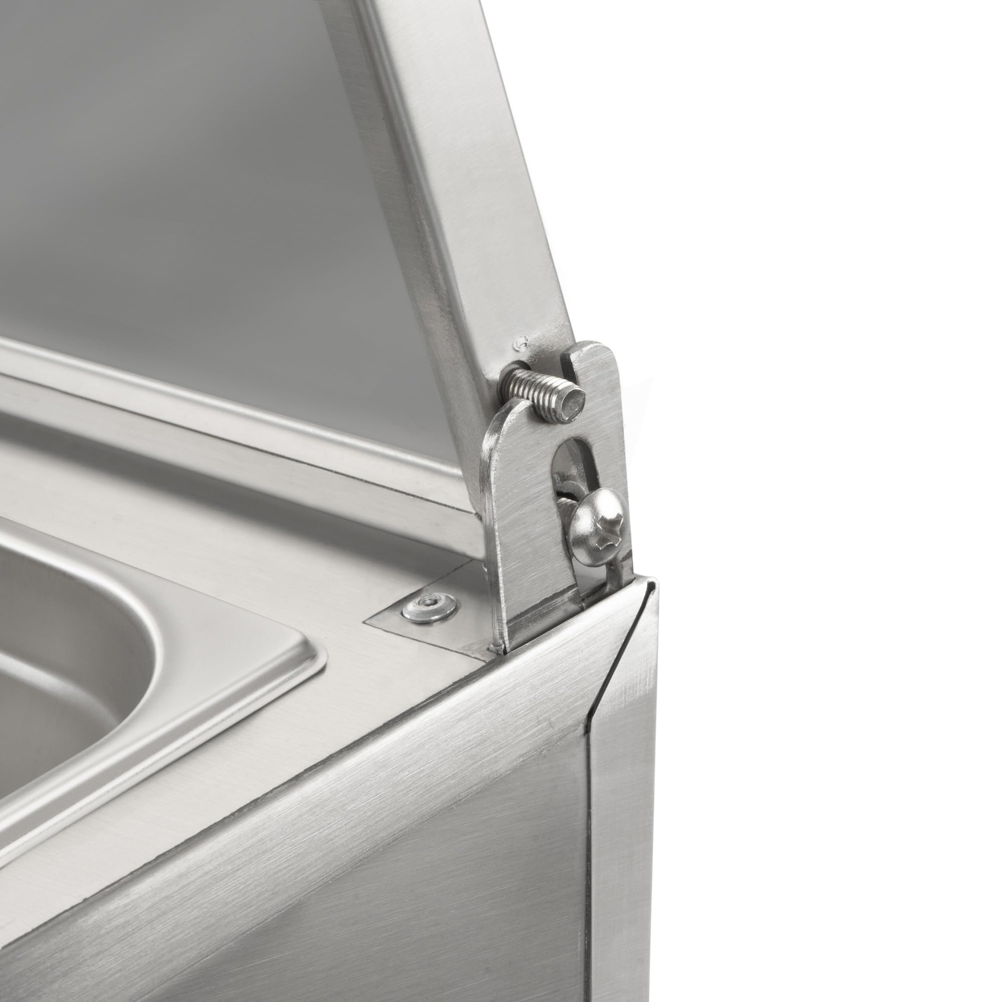 Mahlzeit Contenitore per ingredienti in acciaio inox 4 contenitori per catering da 1/6 GN con piedini in gomma | 71,5 x 22,5 x 24 cm