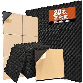 防音板、吸音パネル Amazon | Arrowzoom 吸音材 防音材 吸音シート 高密度 25×25×5cm