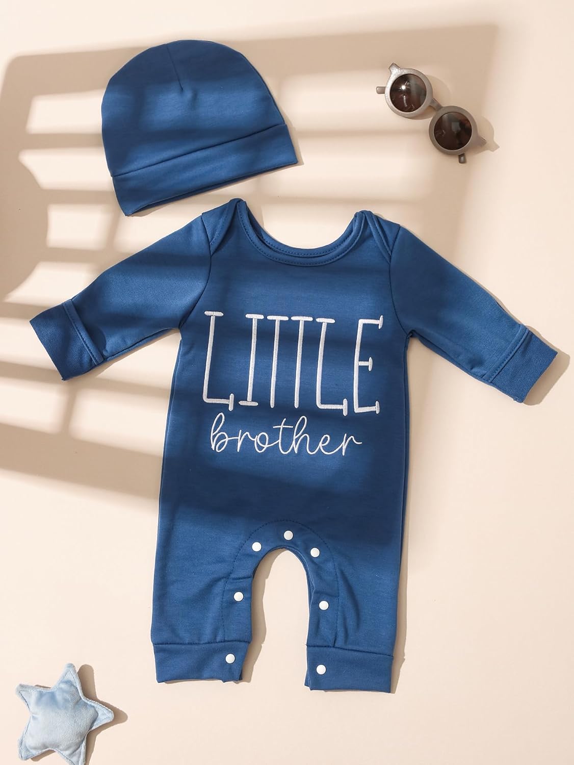 Ylsteed Newborn Baby Boy Girl Clothes Outfits Long Sleeve Onesie Bodysuit Baby Shower Coming Home Outfit with Hat - Image 2