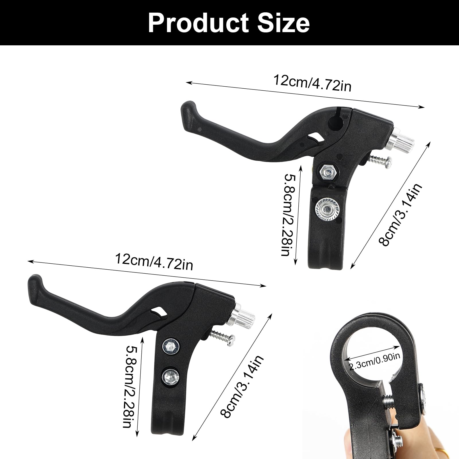 DELAESI Leva Freno Bicicletta 1 Coppia Leve Freno Bicicletta Bambini Freni di Ricambio Leva Freno Accessori Bicicletta per Road Bike Maggior Parte Biciclette