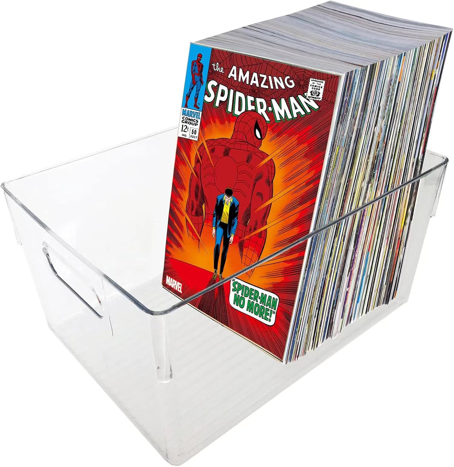 Seeker Comic Book Storage & Display Bin, Collapsible Comic Book Storage Boxes with