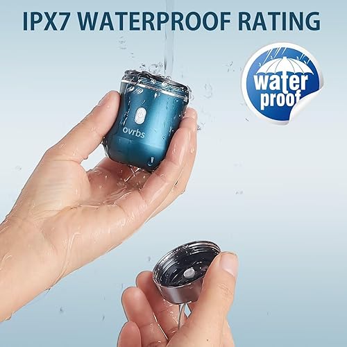 Miniatura 6 de Mini maquinilla de afeitar eléctrica, cuerpo de aleación de aluminio, cabezal de afeitadora flotante 3D, carga tipo C, uso durante 45 días, IPX7