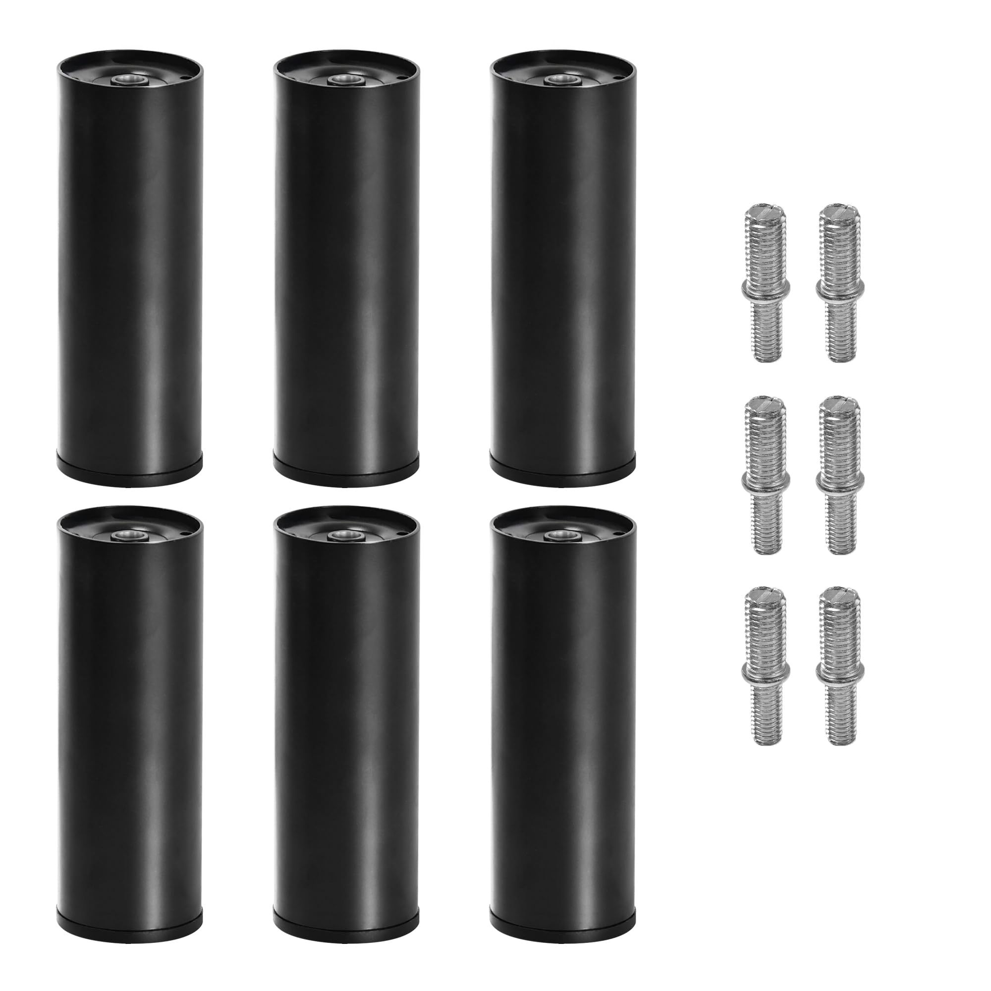 Skuehod 7 Inch Screw in Thick Metal Bed Legs Replacement, Heavy Duty Bed Frame Support Legs for Adjustable Bed Base Set of 6