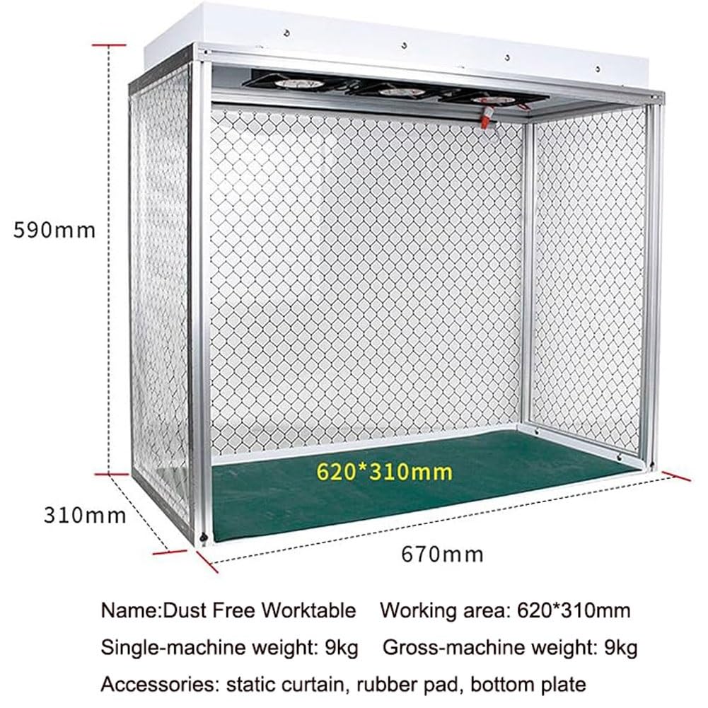 Laminar Flow Clean Schrank, Vertikaler Luftstrom Workstation mit 3 Lüftern und Licht, staubfreier Arbeitstisch mit Filter für Labor LCD Bildschirm Reparatur