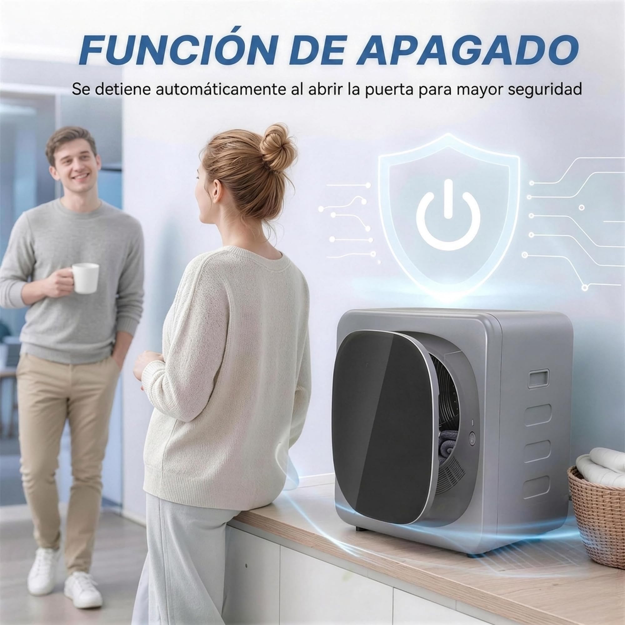 HOMCOM Secadora de Evacuación 3 kg Compacta 800W Pantalla Táctil Plata | Secadora de Ropa, Función Antiarrugas, Control Temperatura y Tiempo, Carga Frontal, Tambor Inox, Montable en Pared o Suelo