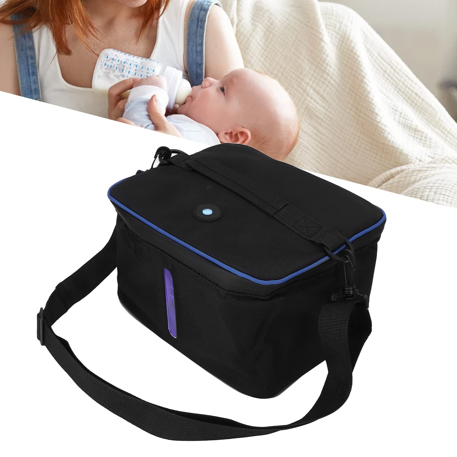 Borsa per la Pulizia della Luce, Borsa per la Disinfezione UVC, Sterilizzatore Portatile con Luce a LED, Sterilizzazione Rapida e Semplice del 99,9% in Soli 3 Minuti, Grande Borsa