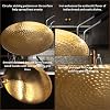 Hammered Brass Tawa with Handle for Roti Paratha Chapati – Traditional Handcrafted Indian Flat Pan for Cooking – Heavy Duty Brass Cookware – Heat Retention & Even Cooking