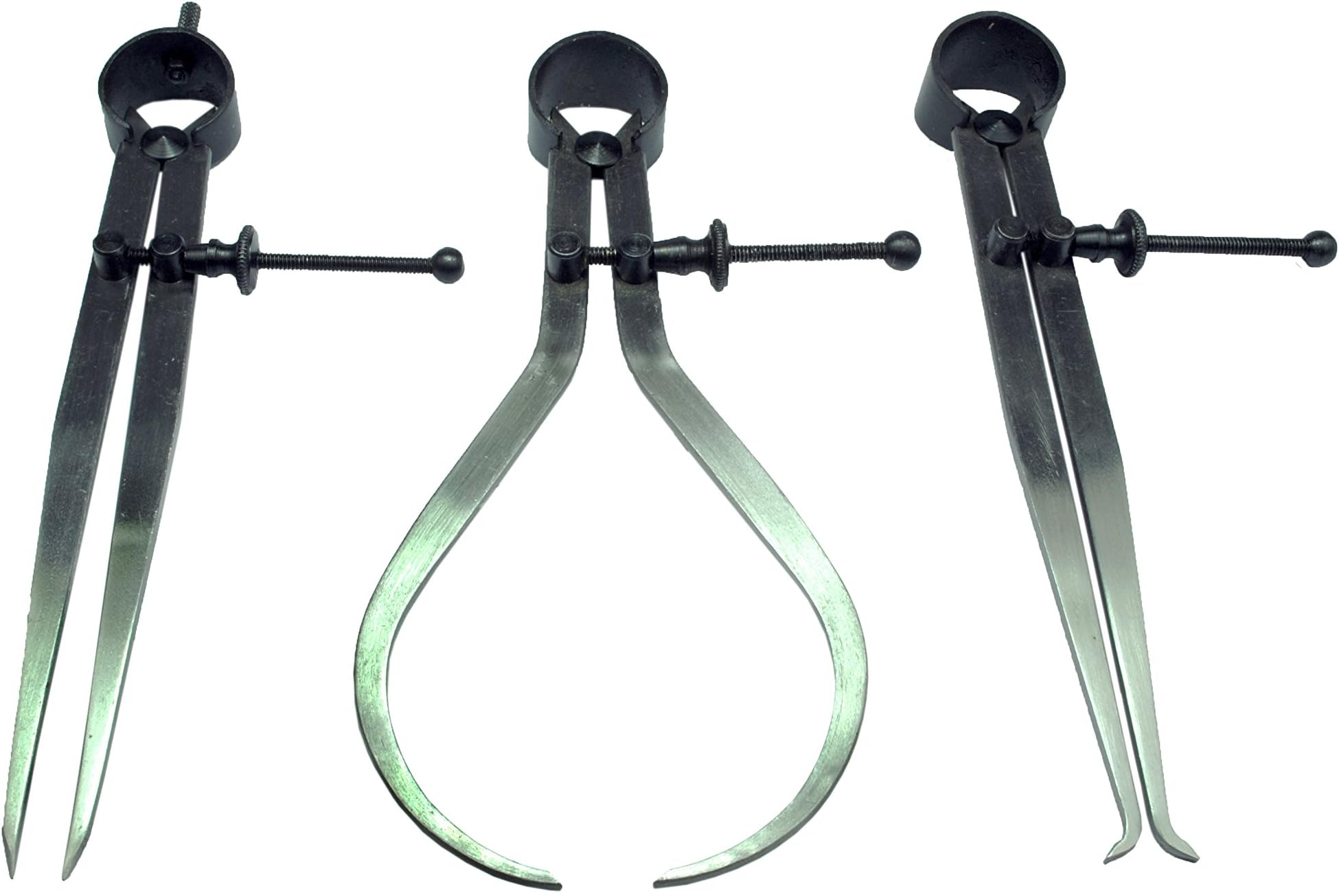 Spring Caliper Set x 3 Internal External Dividing Dividers 12" 300mm. (W4102) Free UK Postage