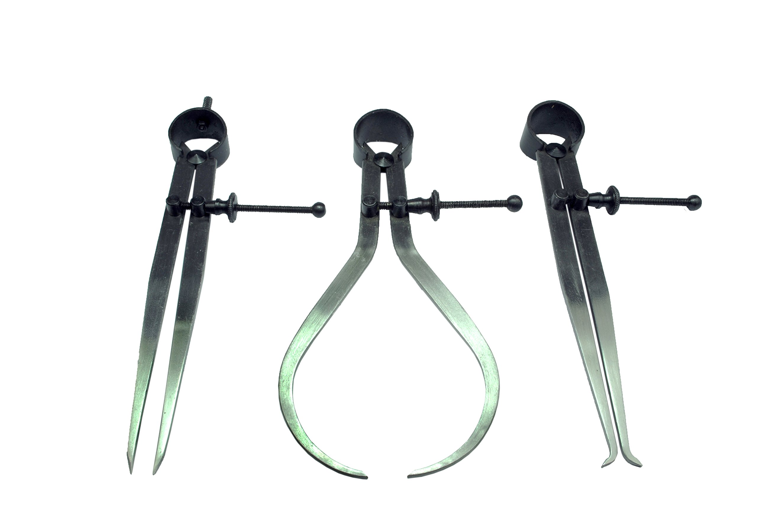 Proops Spring Caliper Set x 3 Internal External Dividing Dividers 12" 300mm. (W4102) Free UK Postage