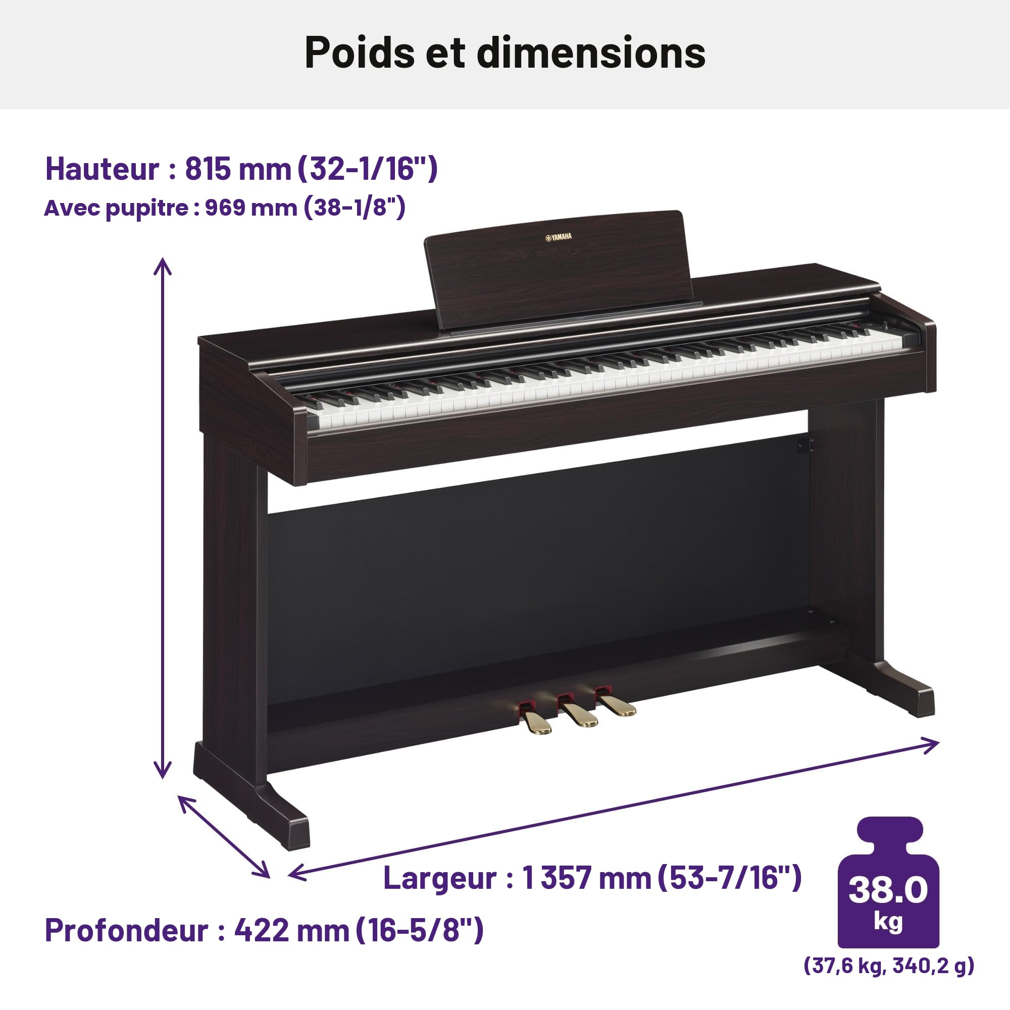 Yamaha, 88-Key Digital Pianos Home (YDP145R)