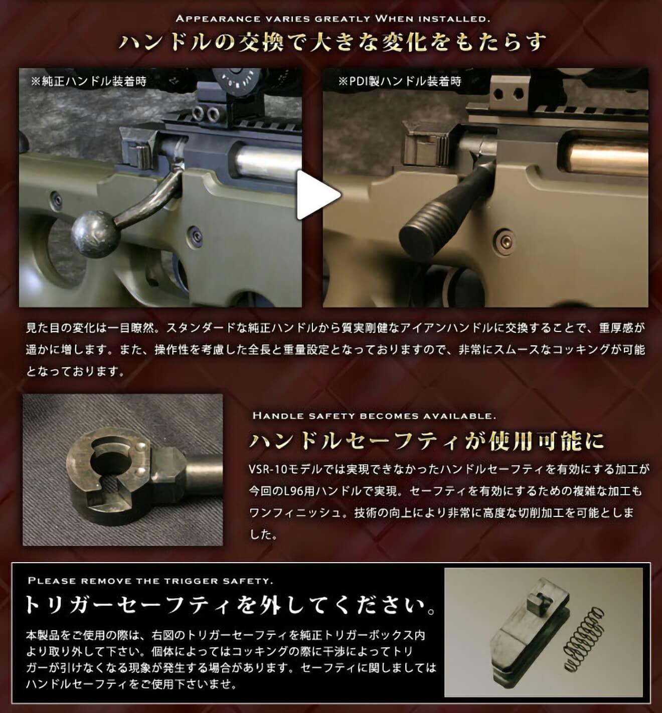 Amazon | 【PDI】鋼鉄ハンドル/東京マルイ L96AWS対応 | モデルガン
