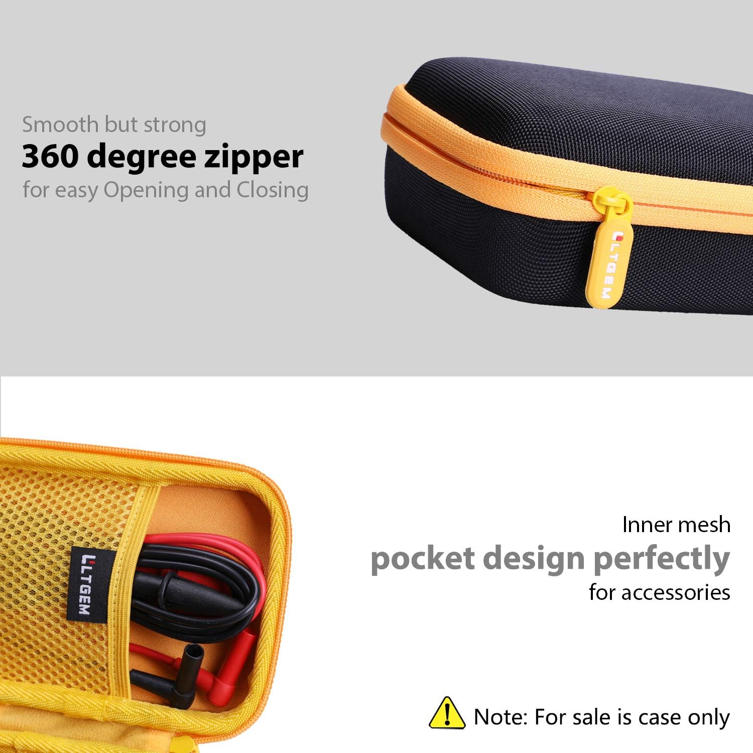 LTGEM Tool Carrying Case Compatible with Fluke 101/106/107/113/114/115/116 AC/DC Current Handheld Digital Multimeter