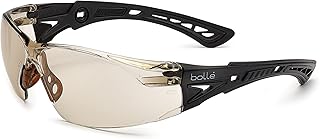 Bolle Safety Standard Issue Platinum hard coat & anti-fog coating - Bi-material PC+TPR matte black temples - Bolle Safety Standard Issue