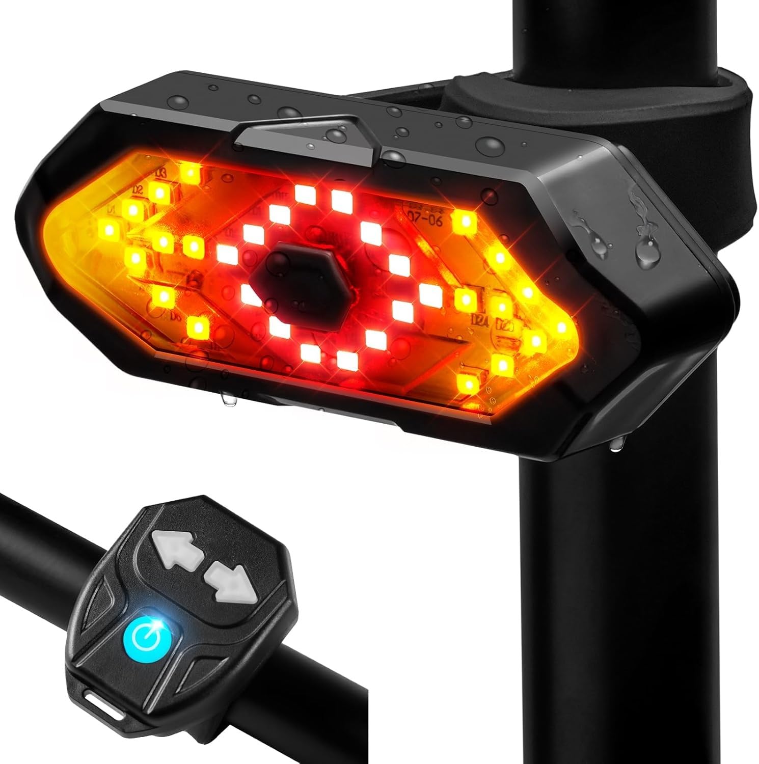 Gadget Deals USB Rechargable- Cycle Tail Light | Cycle Lights for Bicycle | Wireless Remote Control Turn Signal Warning Lamp | Cycle Indicator | Cycle Indicator Light-picture-27