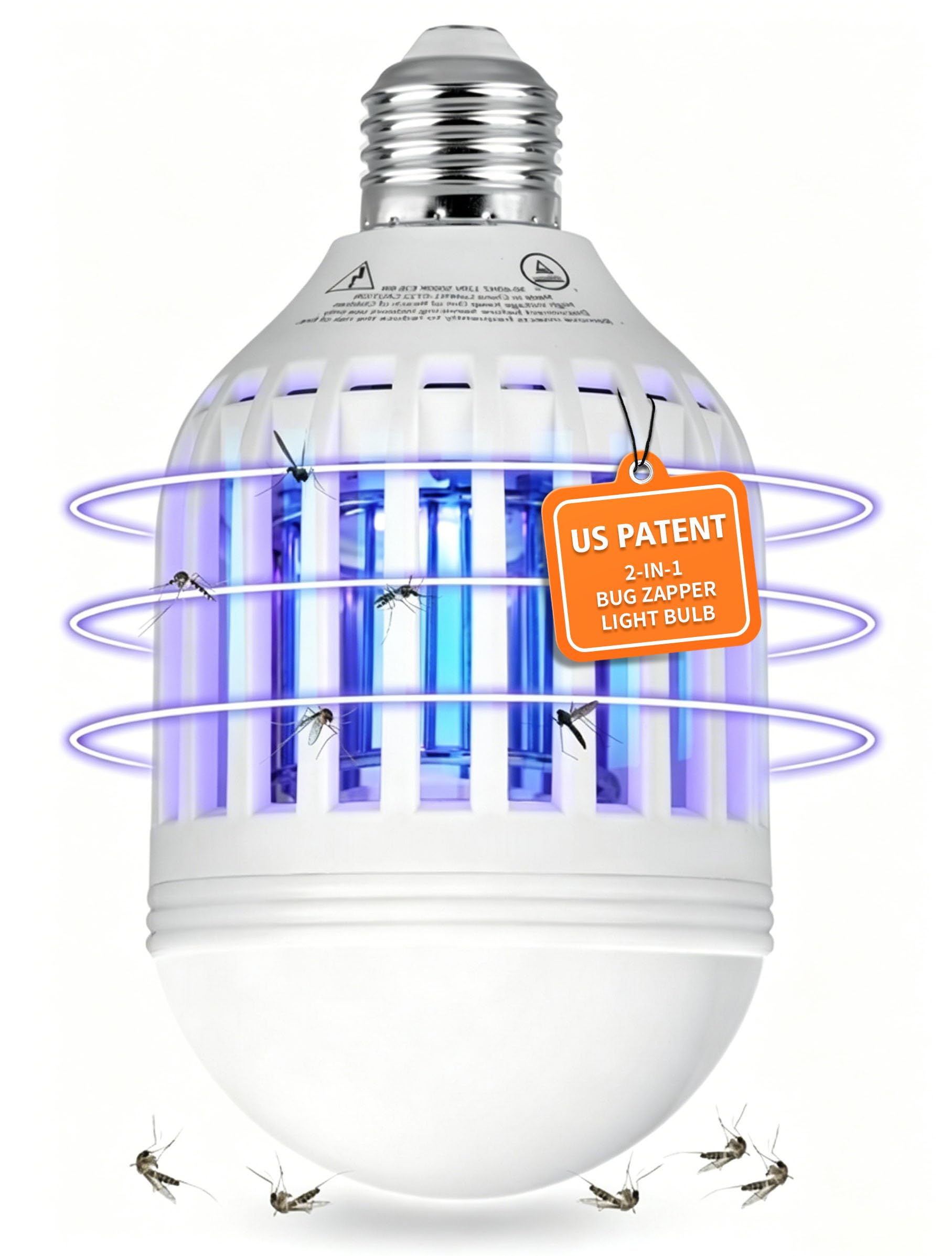 BANPESTT Bug Zapper Light Bulb 2 w 1 Mosquito Zapper Gnat Pułapka- Elektryczna łapka na muchy i owady na podwórku