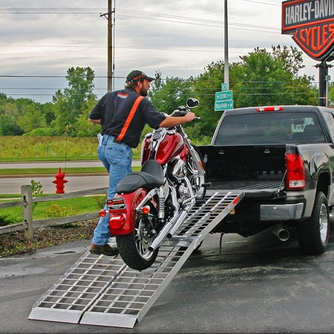 Rampa doble plegable aluminio para moto 10ft Big Boy II miniatura 2