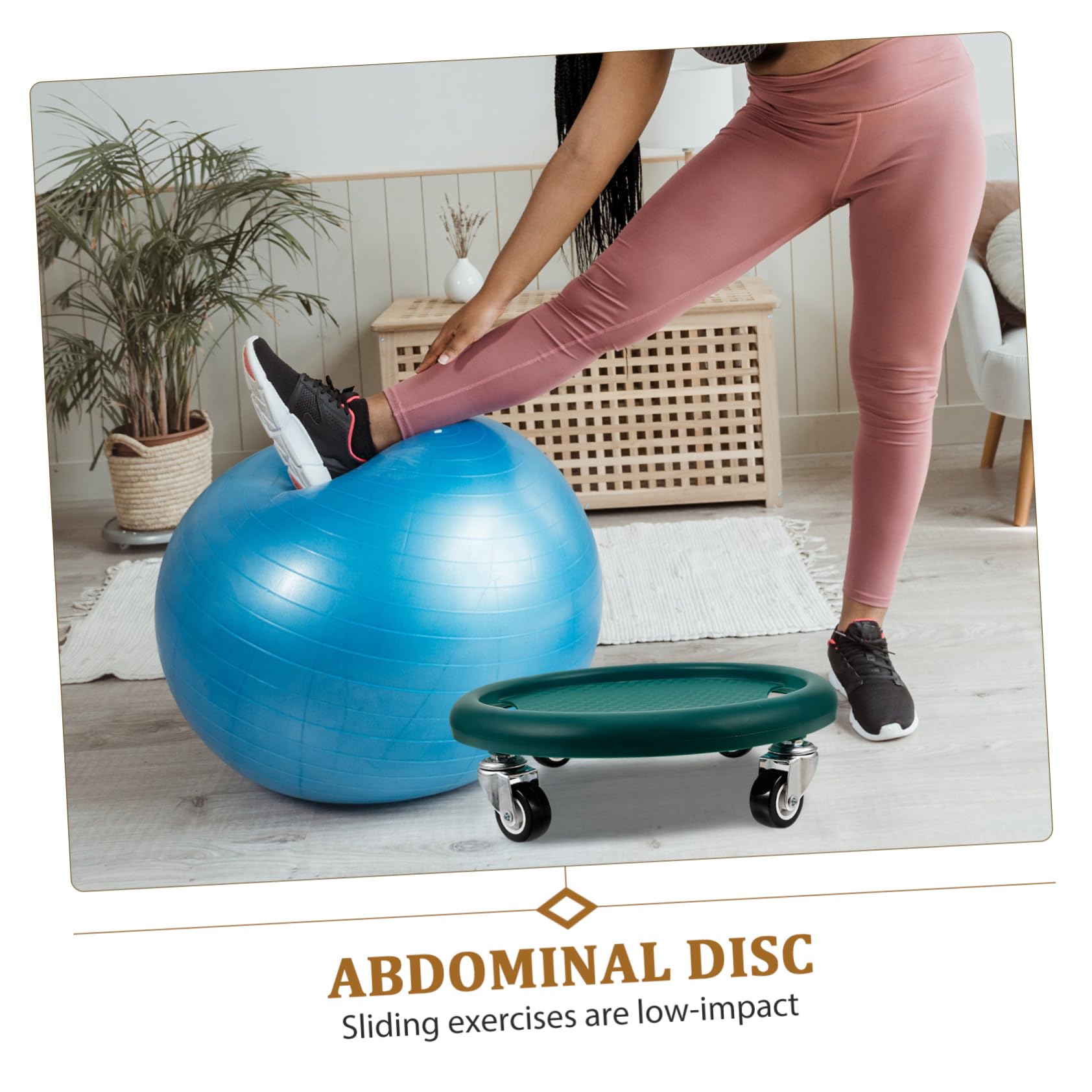 INOOMP Discos Deslizantes de Fitness Abdominal 1 Juego PP para Ejercicio