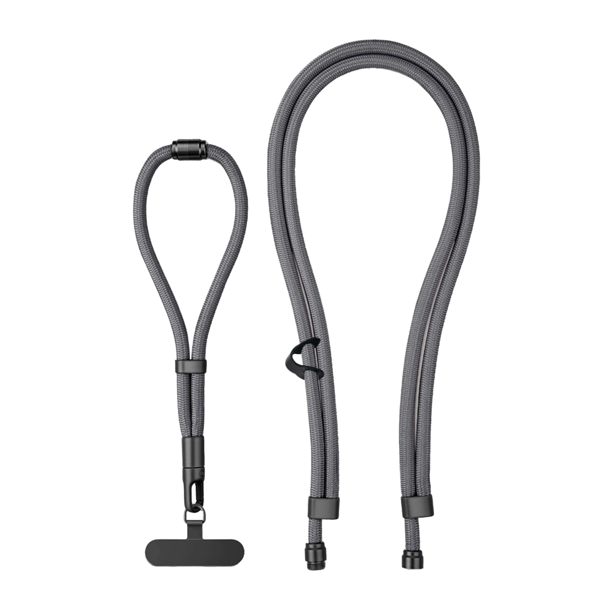 Pakesi Unisex Grey Multi-Functional Adjustable Mobile Phone Lanyard, Suitable For Crossbody, Neck Or Wrist Wear. Anti-Theft Long Cord Designed To Prevent Loss, Compatible With Most Smartphones