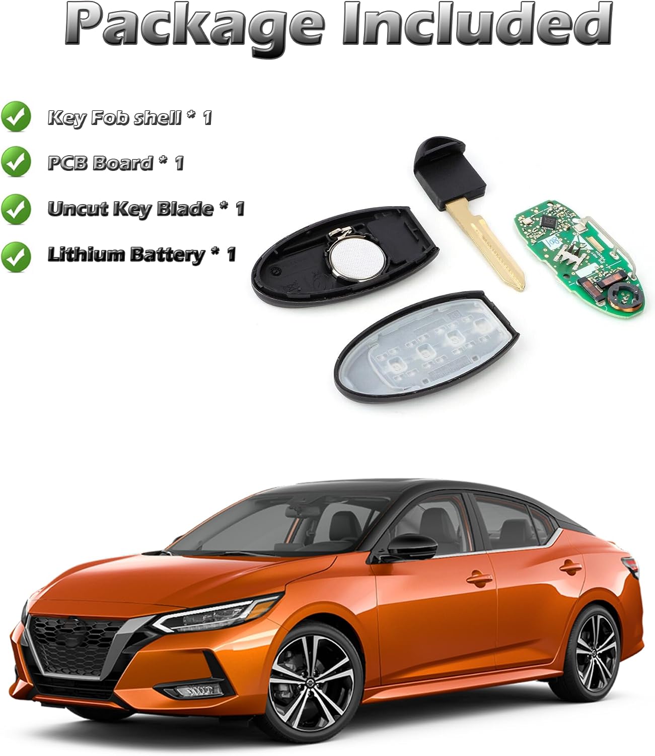 Smart Key Fob for Nissan Maxima 2019-2021, Alliskeys Proximity Keyless Entry Remote Control Key Fob Compatible with Nissan Maxima 2019-2021 KR5TXN7 285E3-9DJ3B S180144906
