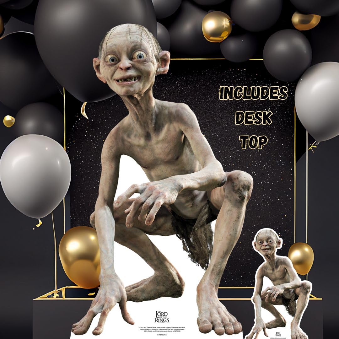 Star Cutouts SC4128 Gollum The Lord of The Rings Lifesize Cardboard Cutout with Mini