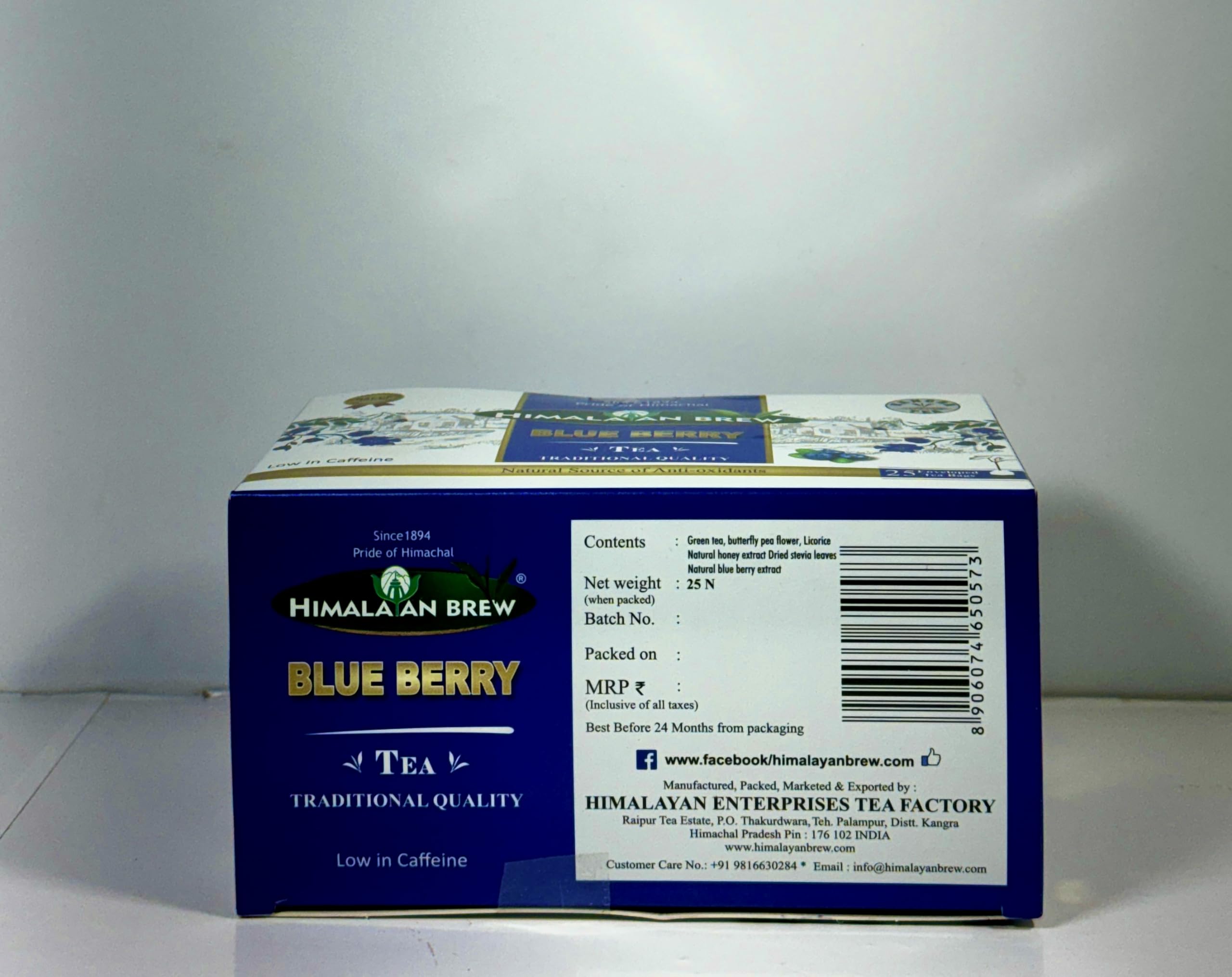Himalayan Brew Blue Berry Green Tea with Pure Butterfly Pea Flower - Image 3 thumbnail