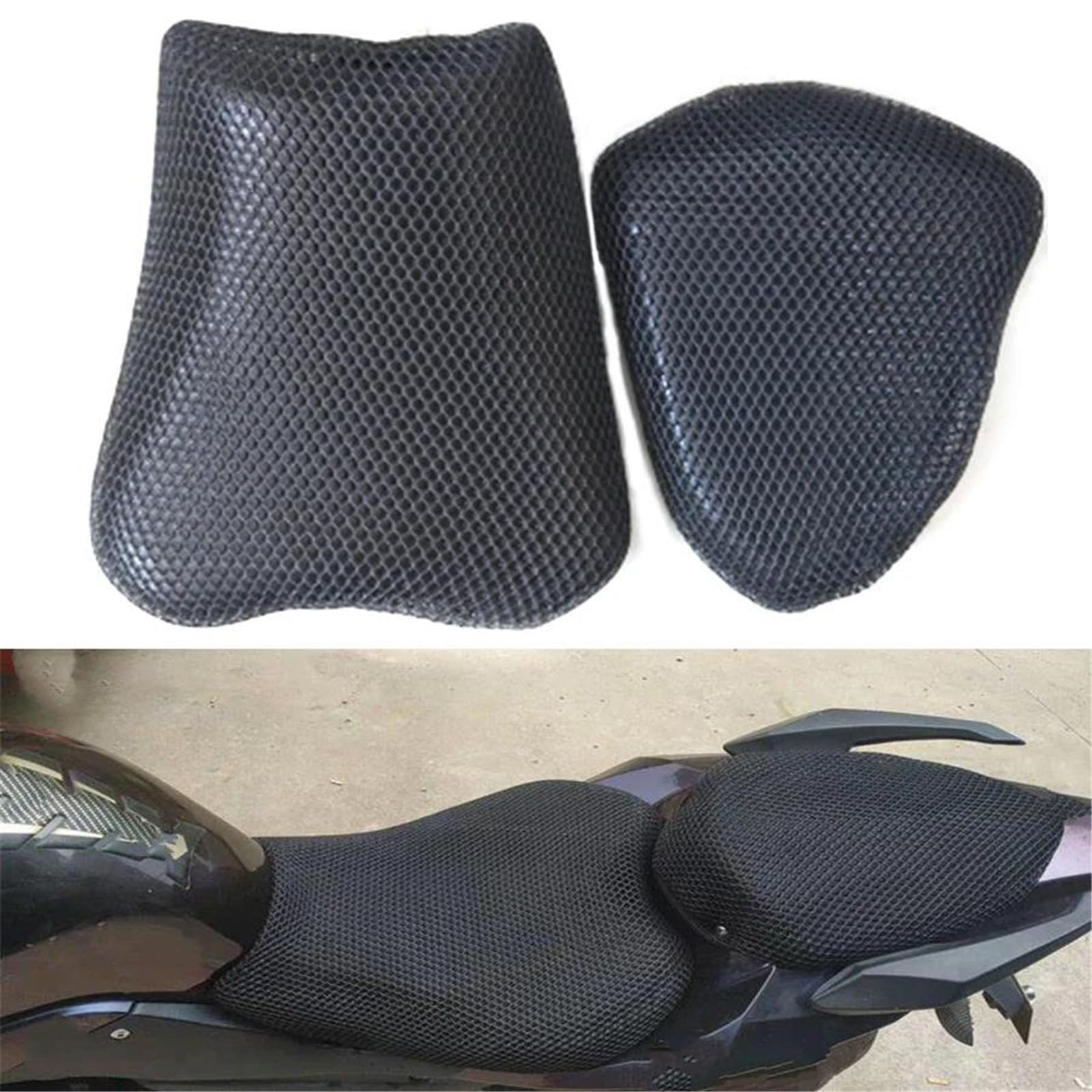 Generico Fodera Per Cuscino Per Sedile Moto Imbottitura Per Isolamento Termico Traspirante Per Kawasaki Per Ninja 250 300 coprisella