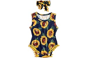 Adorable Sunflower Onesie for Baby Girls: A Charming Floral Ensemble