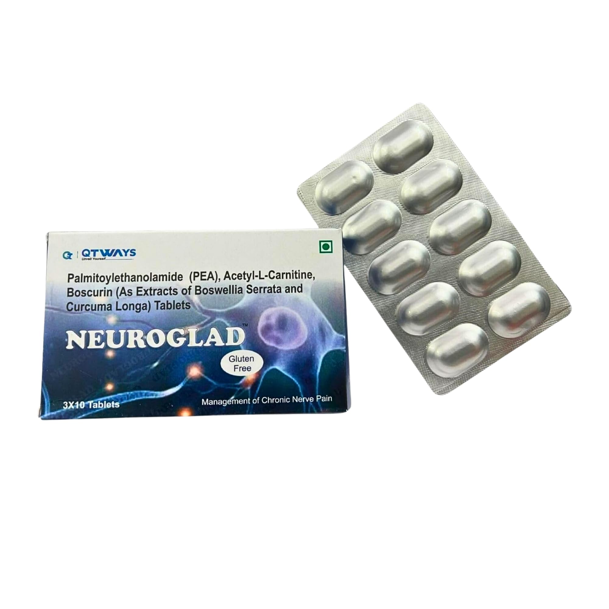 palmitoylethanolamide acetyl l carnitine Acetyl L Carnitine Palmitoylethanolamide Tablet with Vitamin E Effective  Neuromuscular Pain Relief at Best Price main image 0